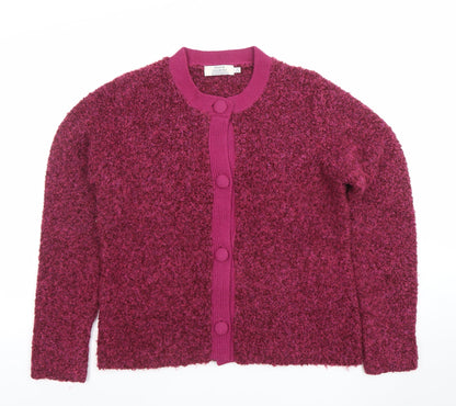 Honor Millburn Women's Purple M Cardigan Wool Blend Knit