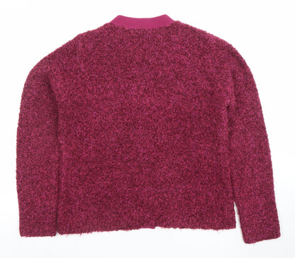 Honor Millburn Women's Purple M Cardigan Wool Blend Knit