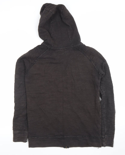 Mens UK Size S RIP CURL Black Full Zip Hoodie