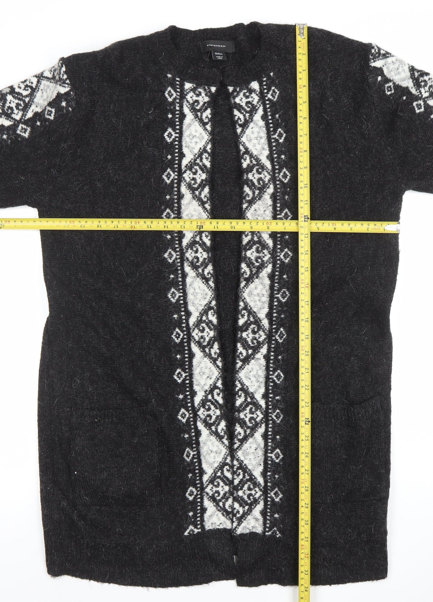 Womens UK Size M Atmosphere Black Cardigan Jumper