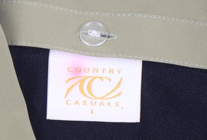 Country Casuals Women’s Black Floral Embroidered Collared Cardigan L