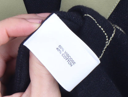 Country Casuals Women’s Black Floral Embroidered Collared Cardigan L