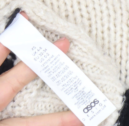 Womens UK Size XS ASOS Black Pullover Jumper