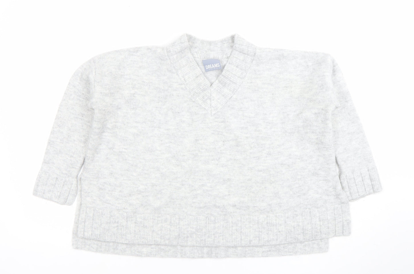 Womens UK Size One Size Dreams London Grey Pullover Jumper