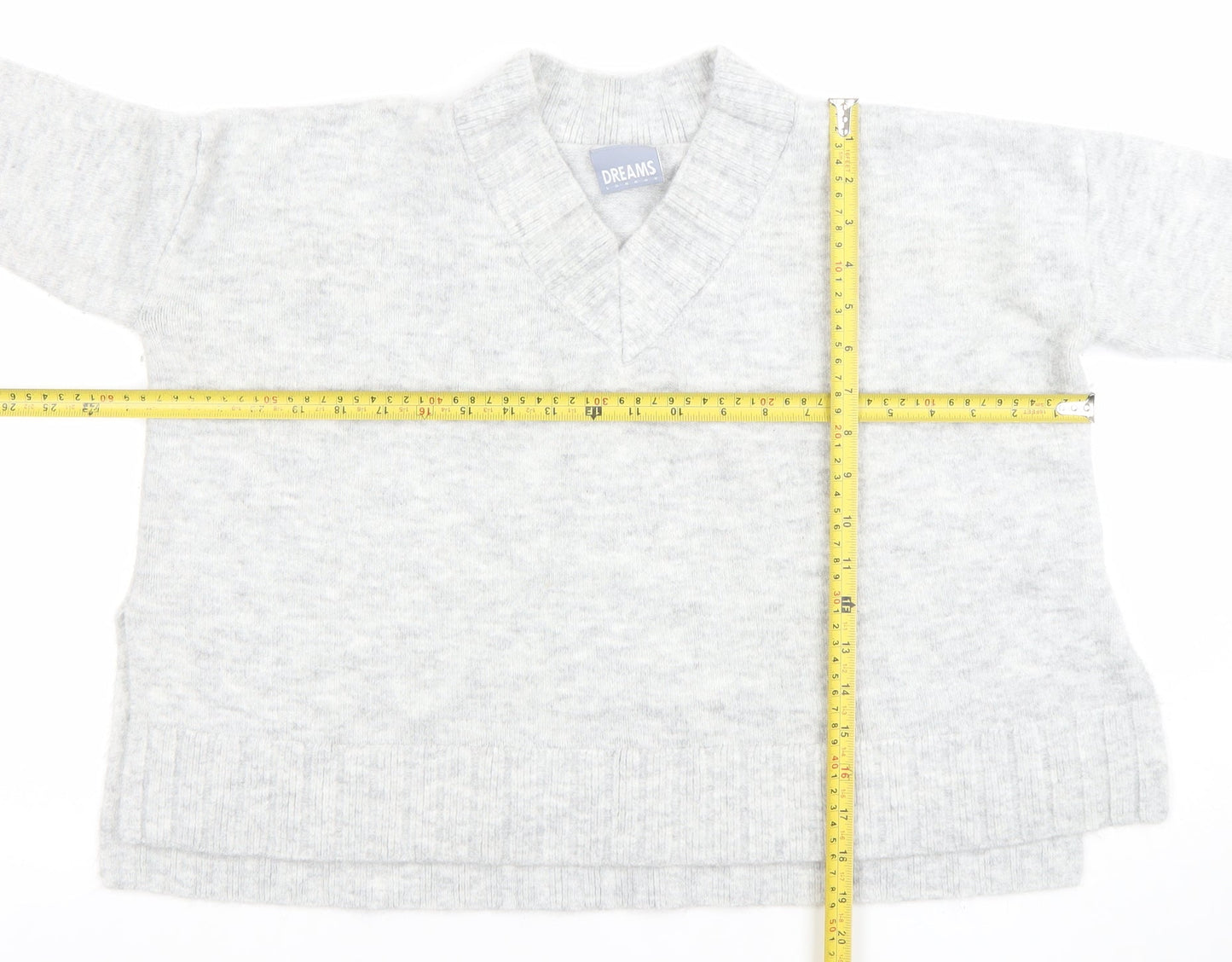 Womens UK Size One Size Dreams London Grey Pullover Jumper