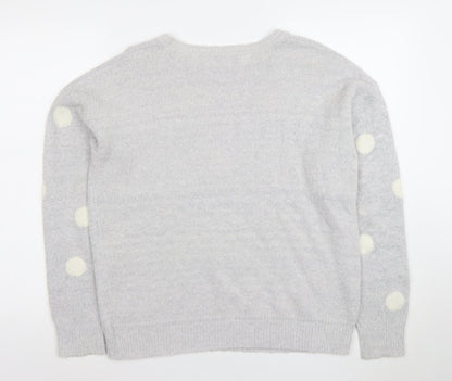 Womens UK Size M Amara Reya Grey Pullover Jumper