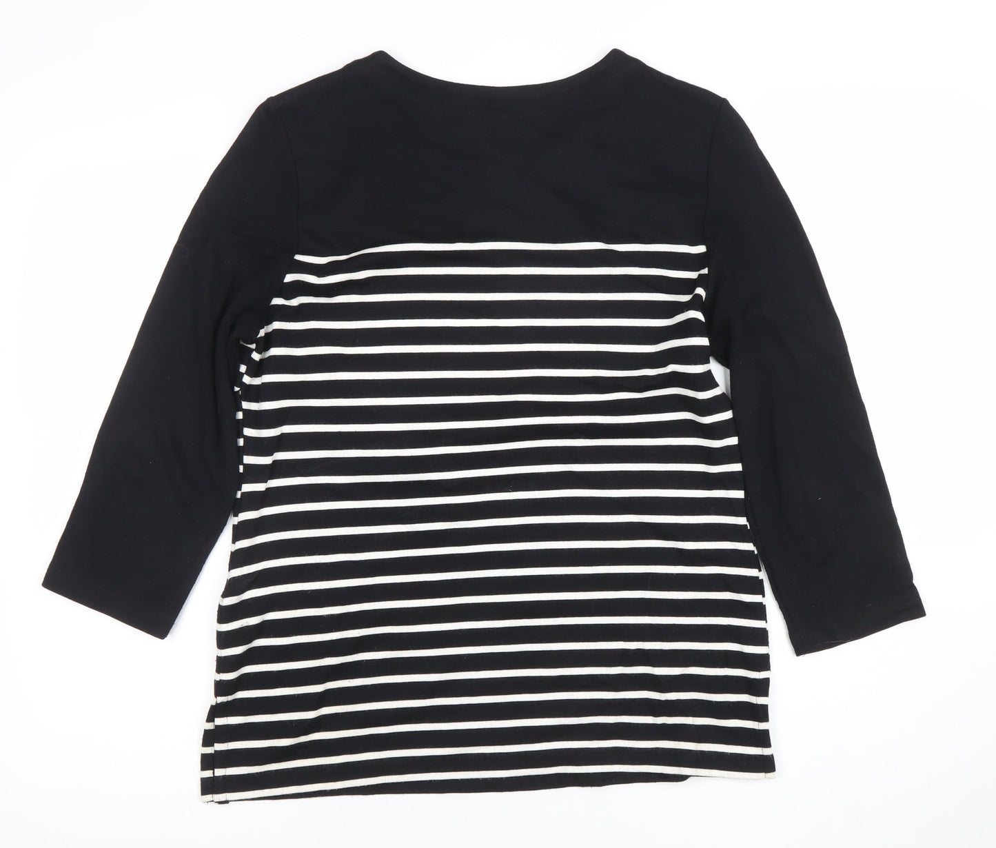 Womens UK Size 14 Zara Black Basic T-Shirt