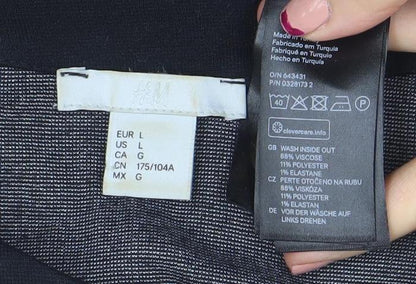 Womens UK Size 14 Zara Black Basic T-Shirt