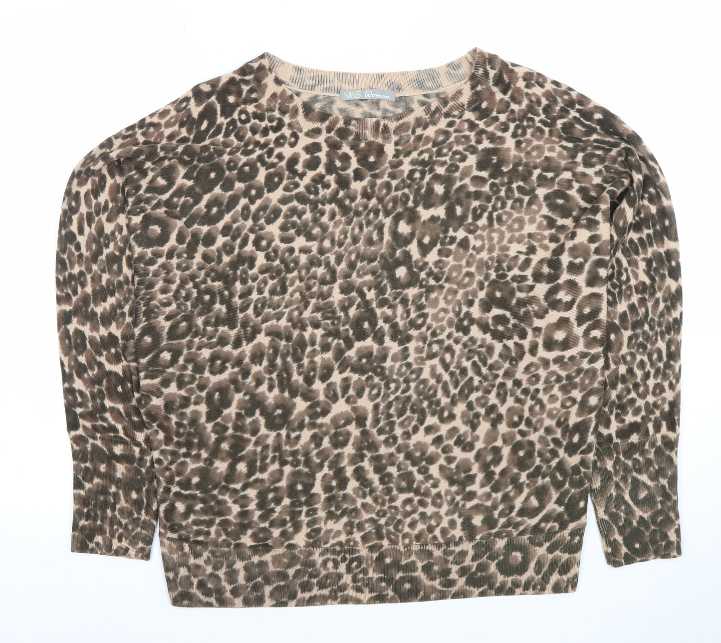 Womens UK Size 14 Marks and Spencer Brown Basic Blouse