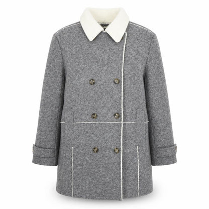 Womens UK Size M Zara Grey Pea Coat