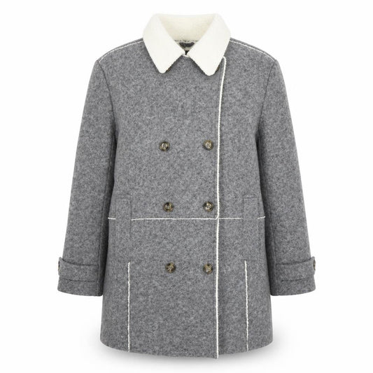 Womens UK Size M Zara Grey Pea Coat
