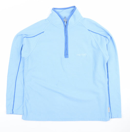Regatta Women Blue Fleece Pullover Sweatshirt Size M 1/2 Zip Warm Top
