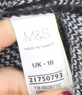 Womens UK Size 10 Marks and Spencer Grey Pullover Jumper