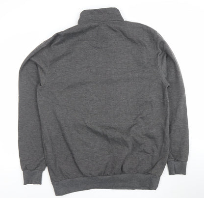 Mens UK Size 2XL J.J. Willis Grey Henley Sweatshirt