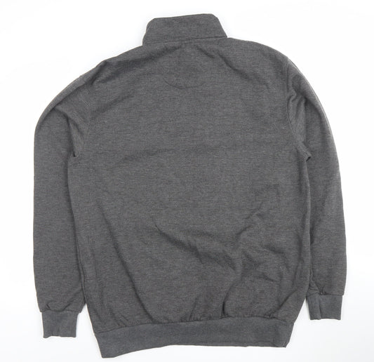 Mens UK Size 2XL J.J. Willis Grey Henley Sweatshirt