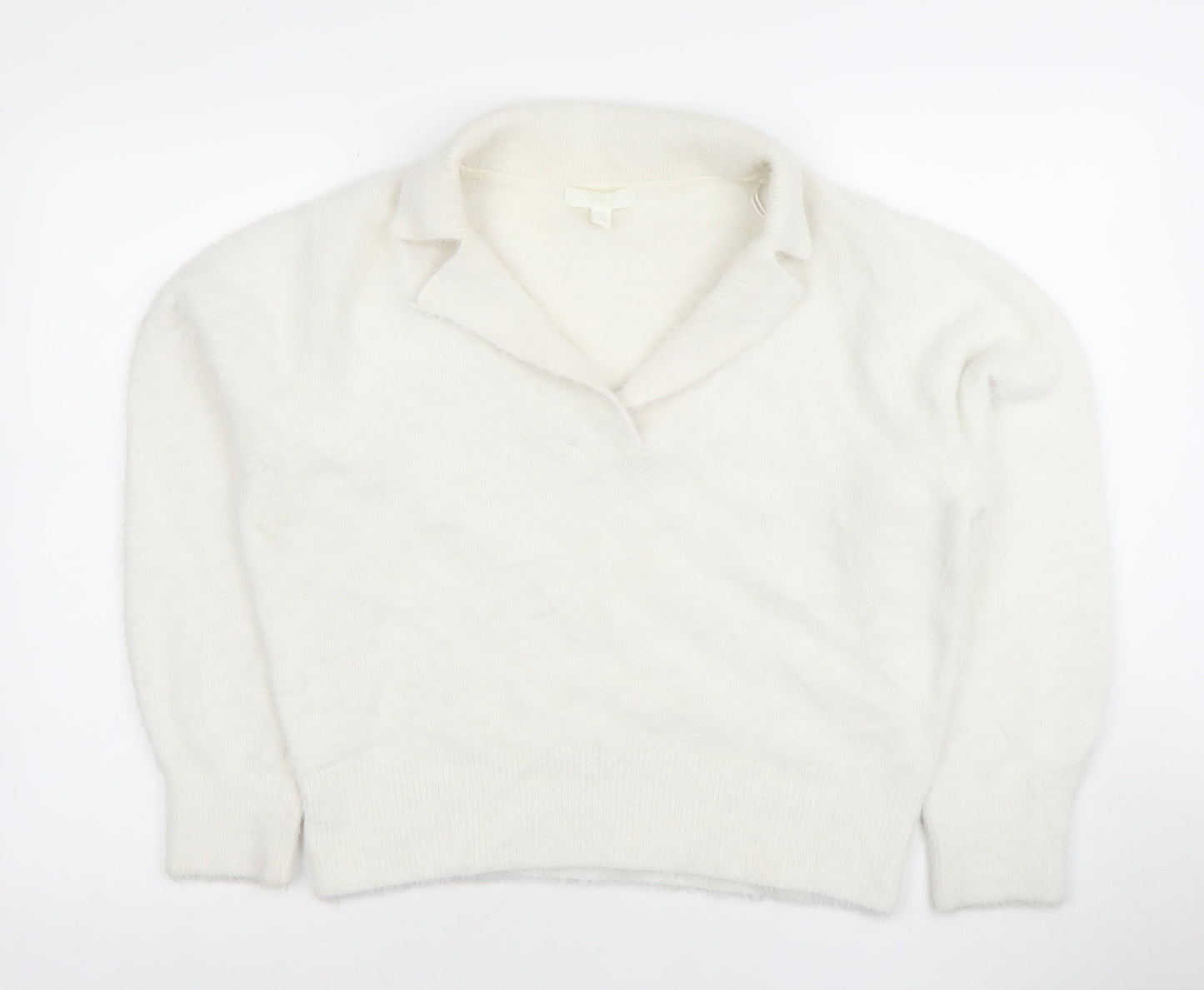 Womens UK Size S H&M White Pullover Jumper