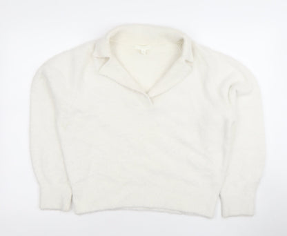 Womens UK Size S H&M White Pullover Jumper