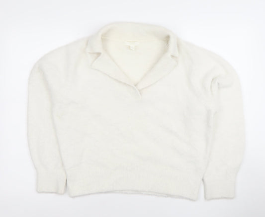 Womens UK Size S H&M White Pullover Jumper