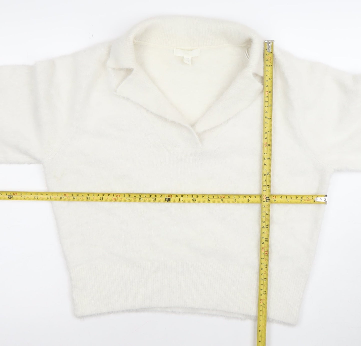 Womens UK Size S H&M White Pullover Jumper