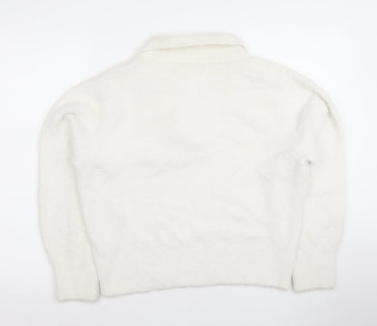 Womens UK Size S H&M White Pullover Jumper
