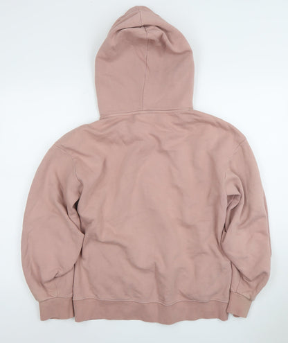 H&M Women’s Pink Pullover Hoodie Size 8 Cotton Blend Casual