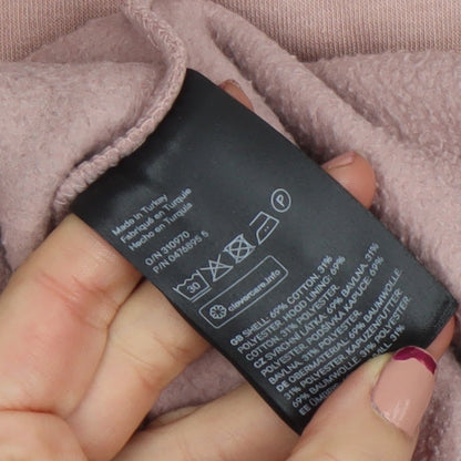 H&M Women’s Pink Pullover Hoodie Size 8 Cotton Blend Casual