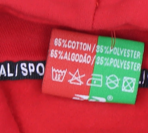 Mens UK Size L Força Portugal Red Pullover Hoodie