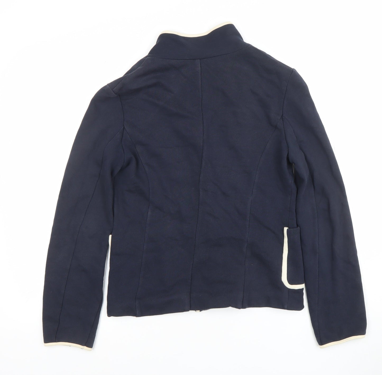 Mango Women Blue Regular Fit Two-Button Blazer Jacket M