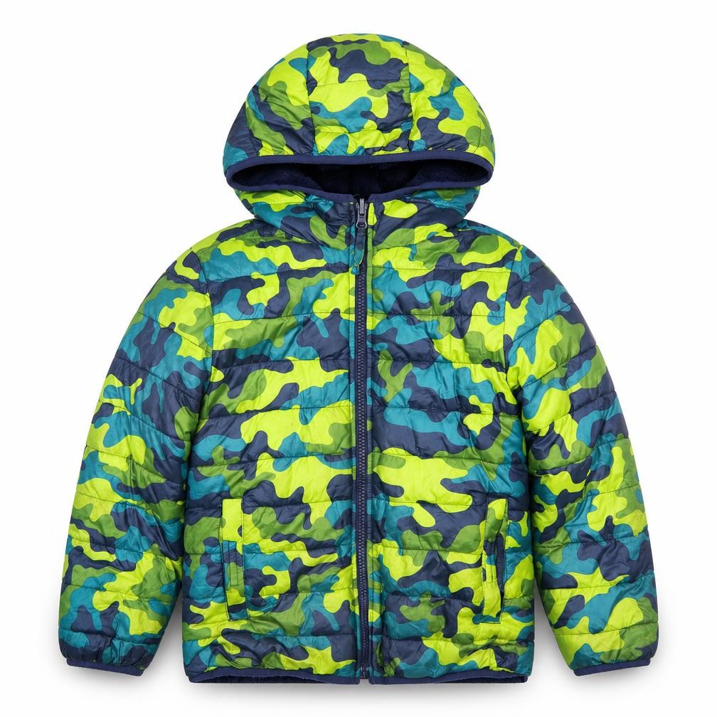 Boys UK Size 6-7 Years Lands' End Multicoloured Puffer Jacket