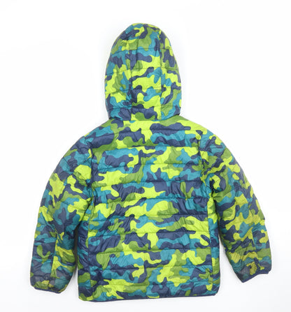 Boys UK Size 6-7 Years Lands' End Multicoloured Puffer Jacket