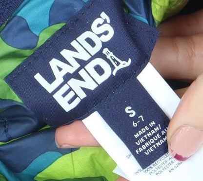 Boys UK Size 6-7 Years Lands' End Multicoloured Puffer Jacket