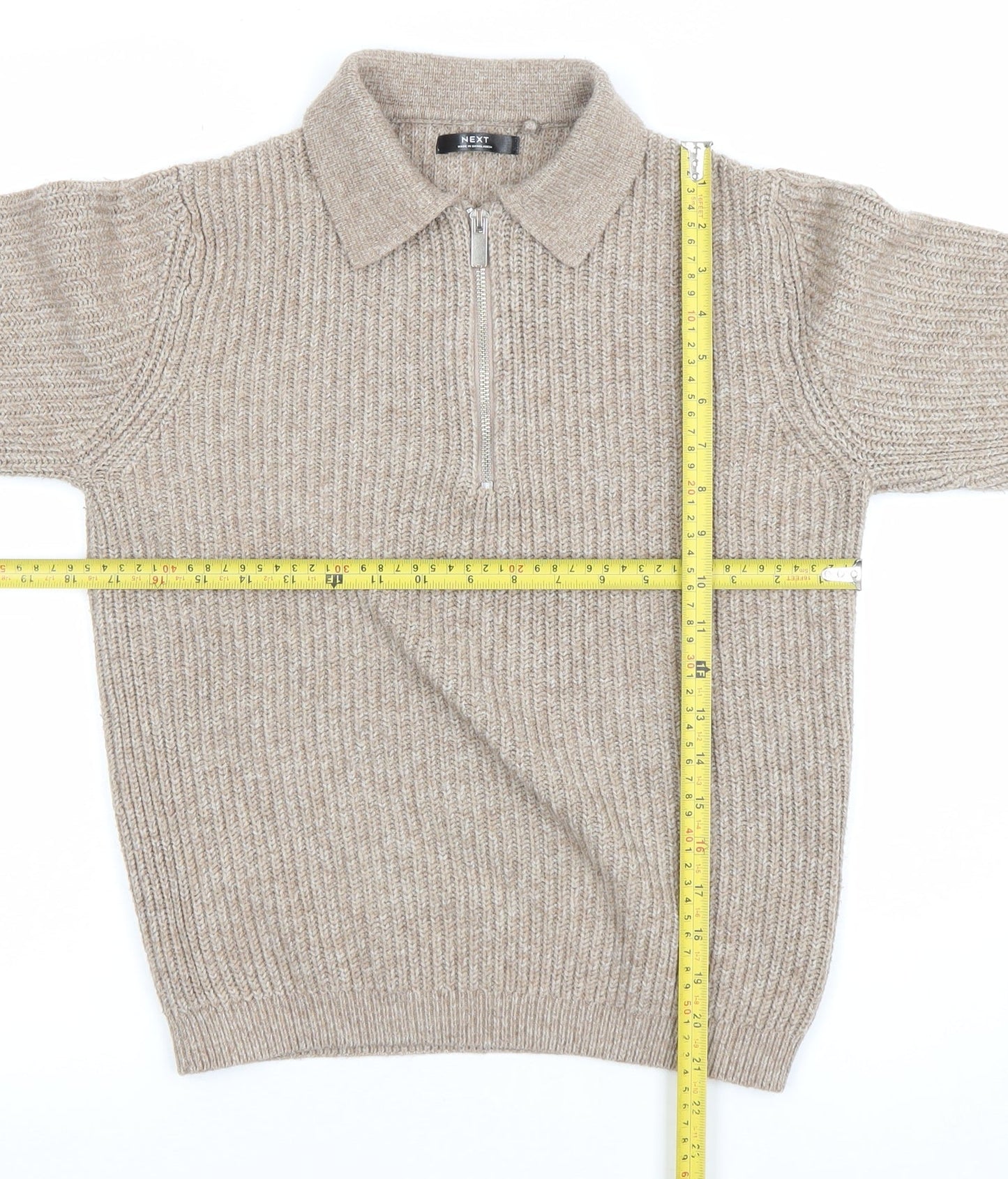Boys UK Size 11 Years NEXT Beige Pullover Jumper