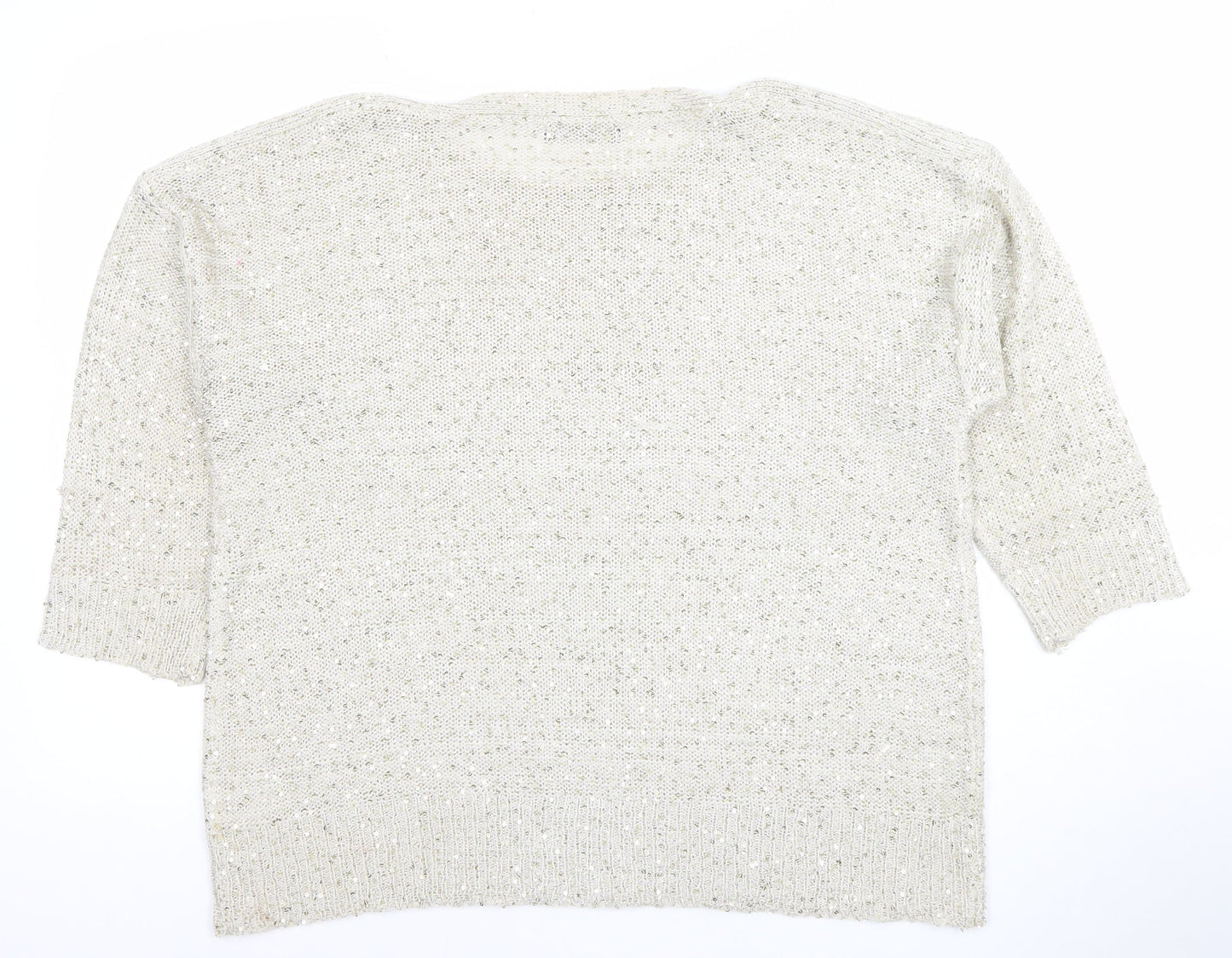 Womens UK Size L David Emanuel Ivory Pullover Jumper