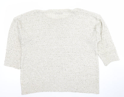 Womens UK Size L David Emanuel Ivory Pullover Jumper