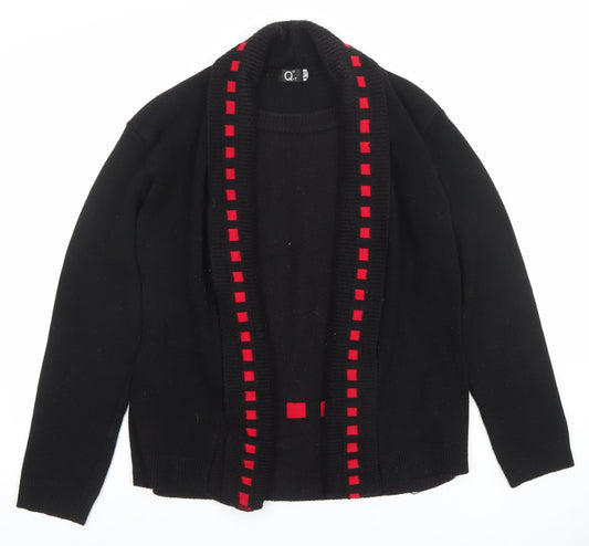 Womens UK Size S Q7 Black Cardigan Jumper