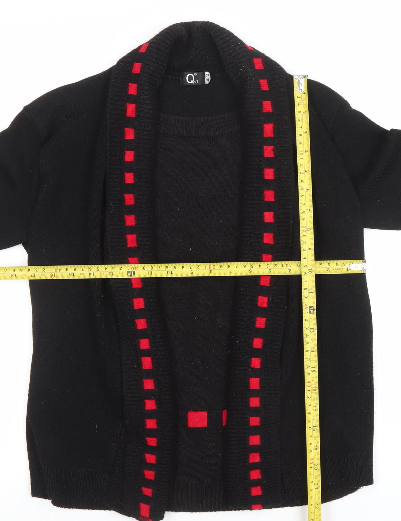 Womens UK Size S Q7 Black Cardigan Jumper