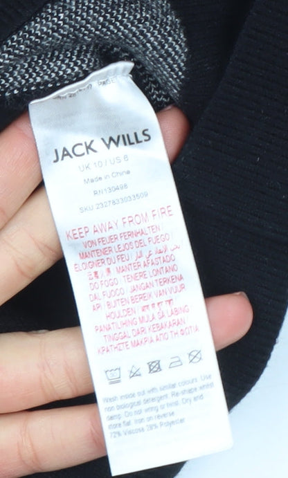 Womens UK Size 10 Jack Wills Black Pullover Sweatshirt