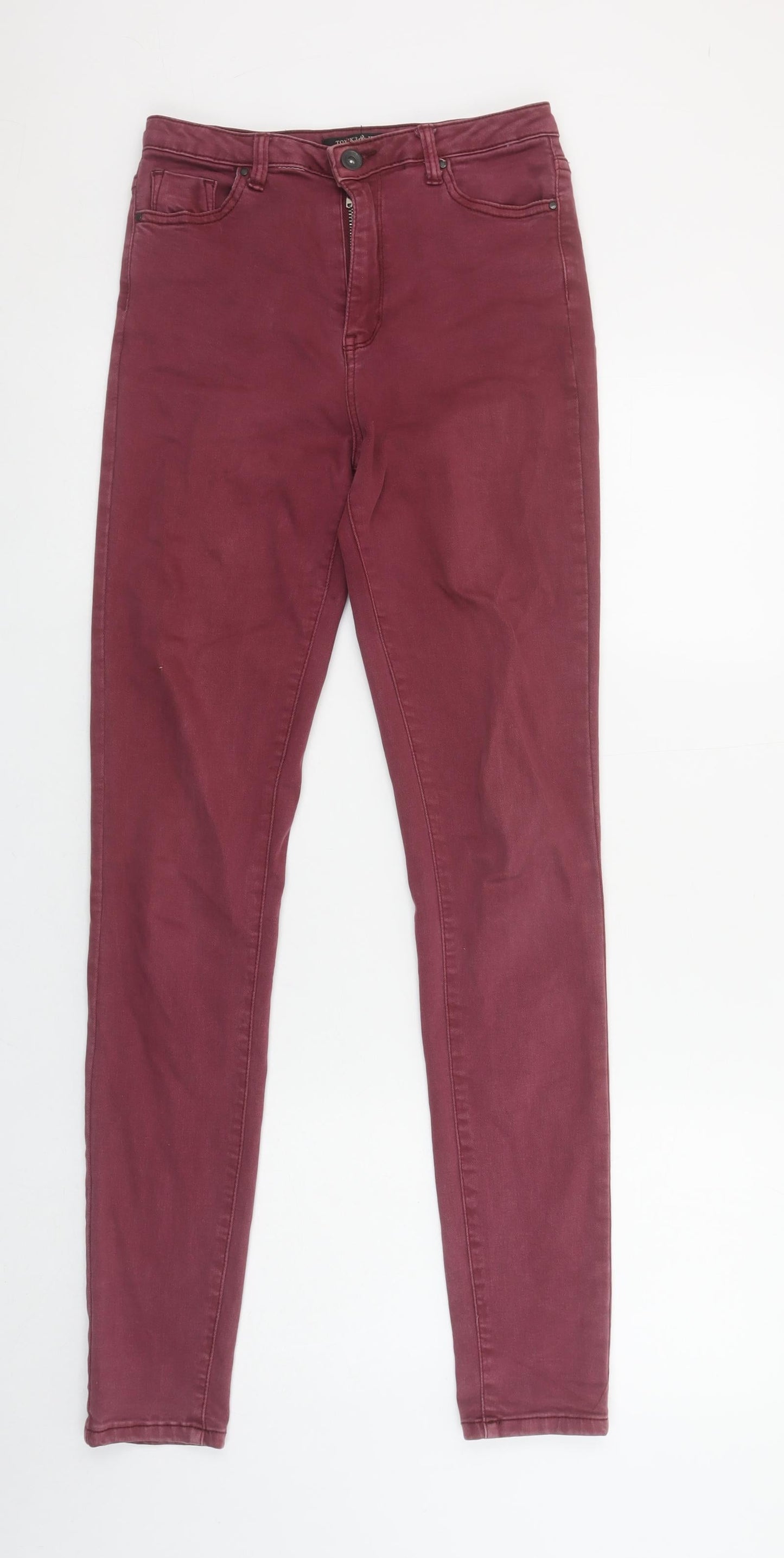 Womens UK Size 12 Toxik3 Slim Fit Skinny Red Jeans
