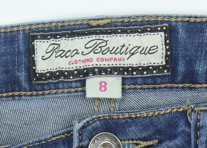 Womens UK Size 8 Paco Boutique Slim Fit Skinny Blue Jeans