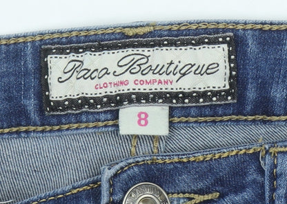 Womens UK Size 8 Paco Boutique Slim Fit Skinny Blue Jeans
