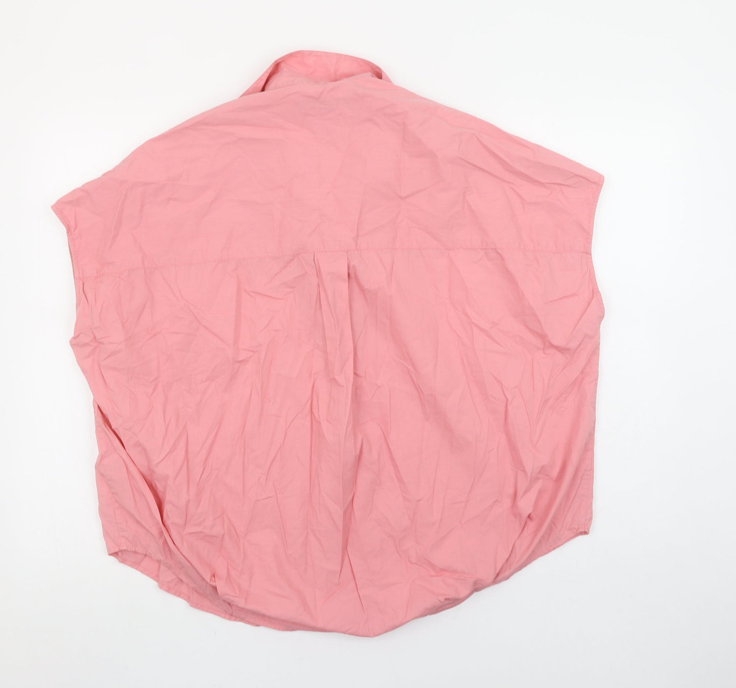 French Connection Womens Pink Collared Blouse Size S Casual Cotton Top