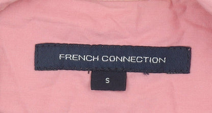 French Connection Womens Pink Collared Blouse Size S Casual Cotton Top
