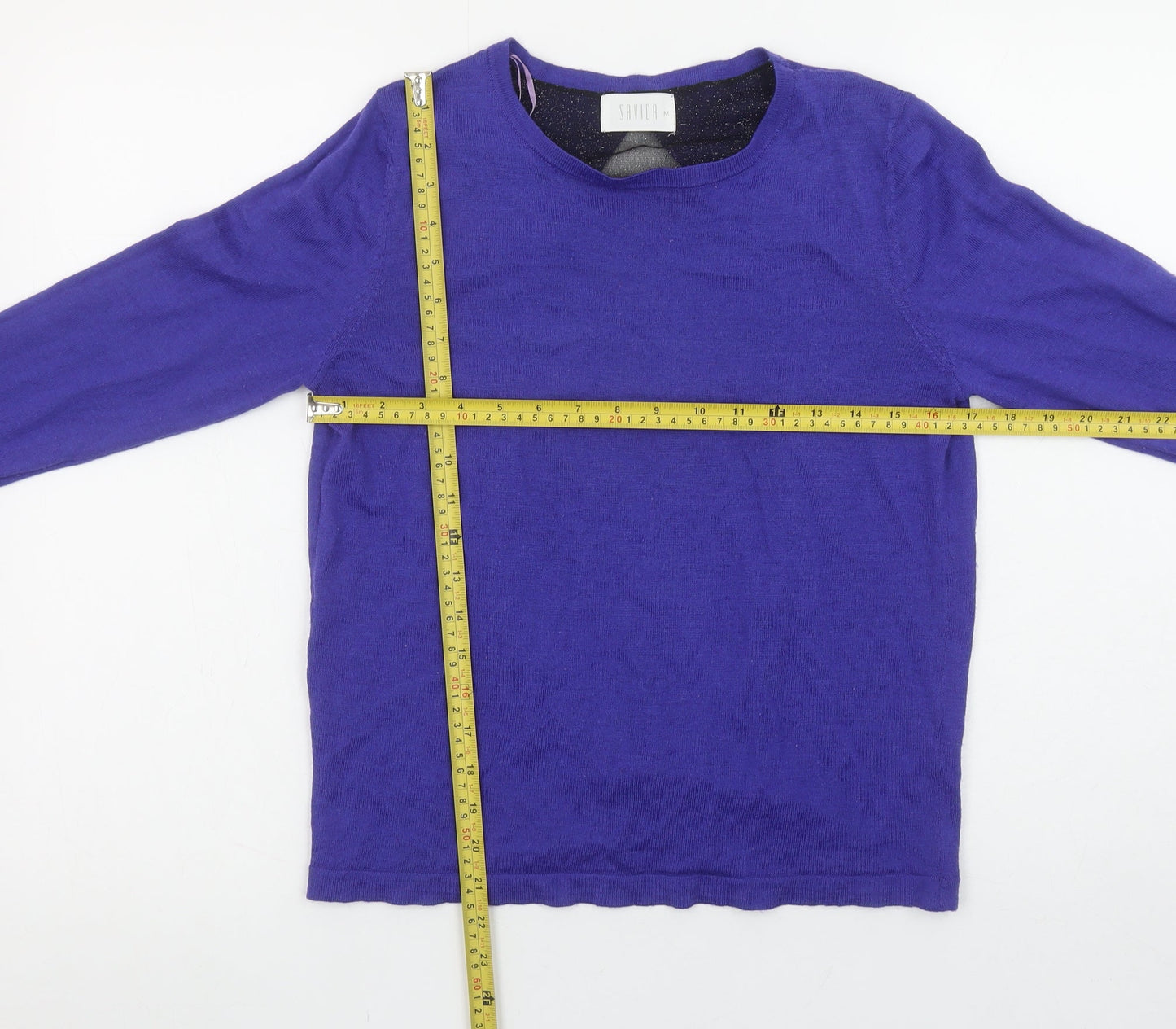 Womens UK Size 12 Savida Blue Cardigan Jumper