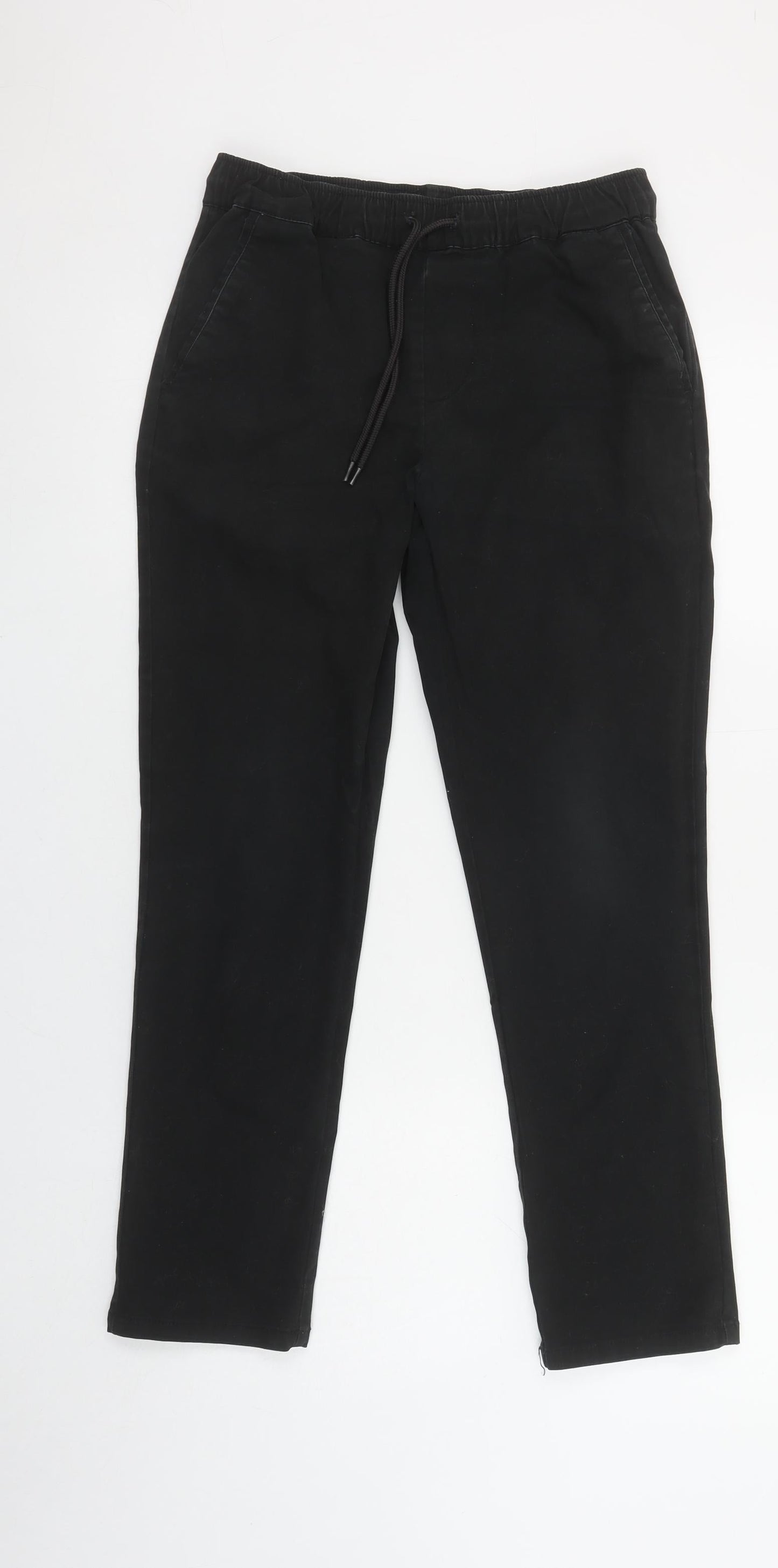 Womens UK Size 10 ASOS Regular Fit Jogger Black Trousers