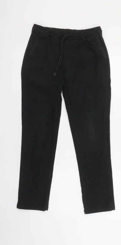 Womens UK Size 10 ASOS Regular Fit Jogger Black Trousers