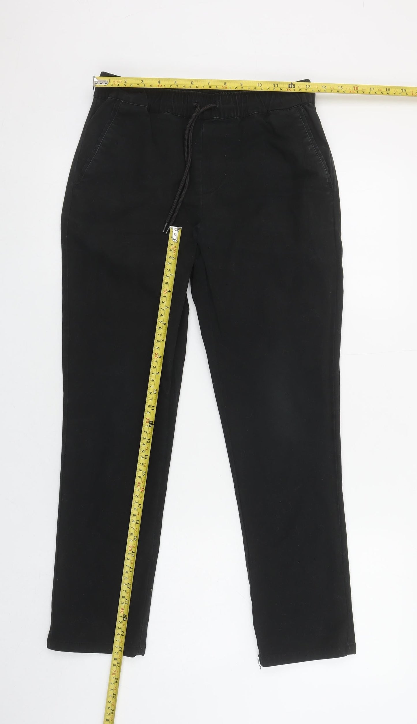 Womens UK Size 10 ASOS Regular Fit Jogger Black Trousers