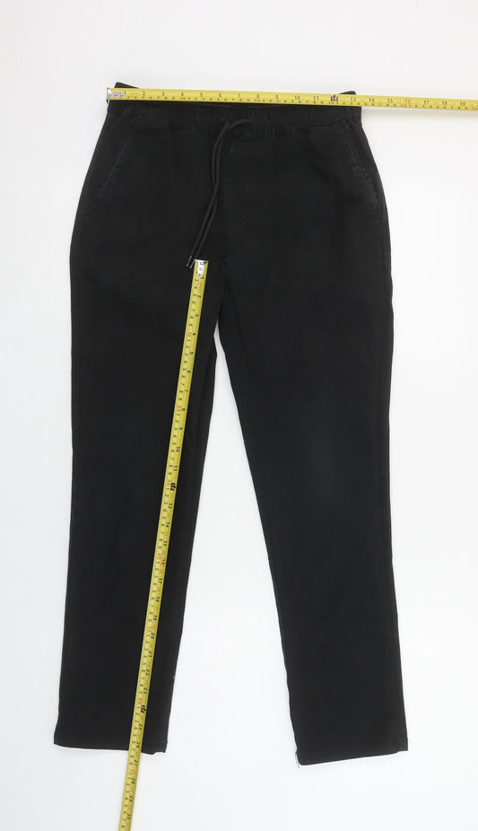 Womens UK Size 10 ASOS Regular Fit Jogger Black Trousers