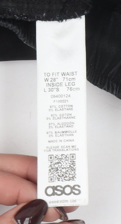 Womens UK Size 10 ASOS Regular Fit Jogger Black Trousers
