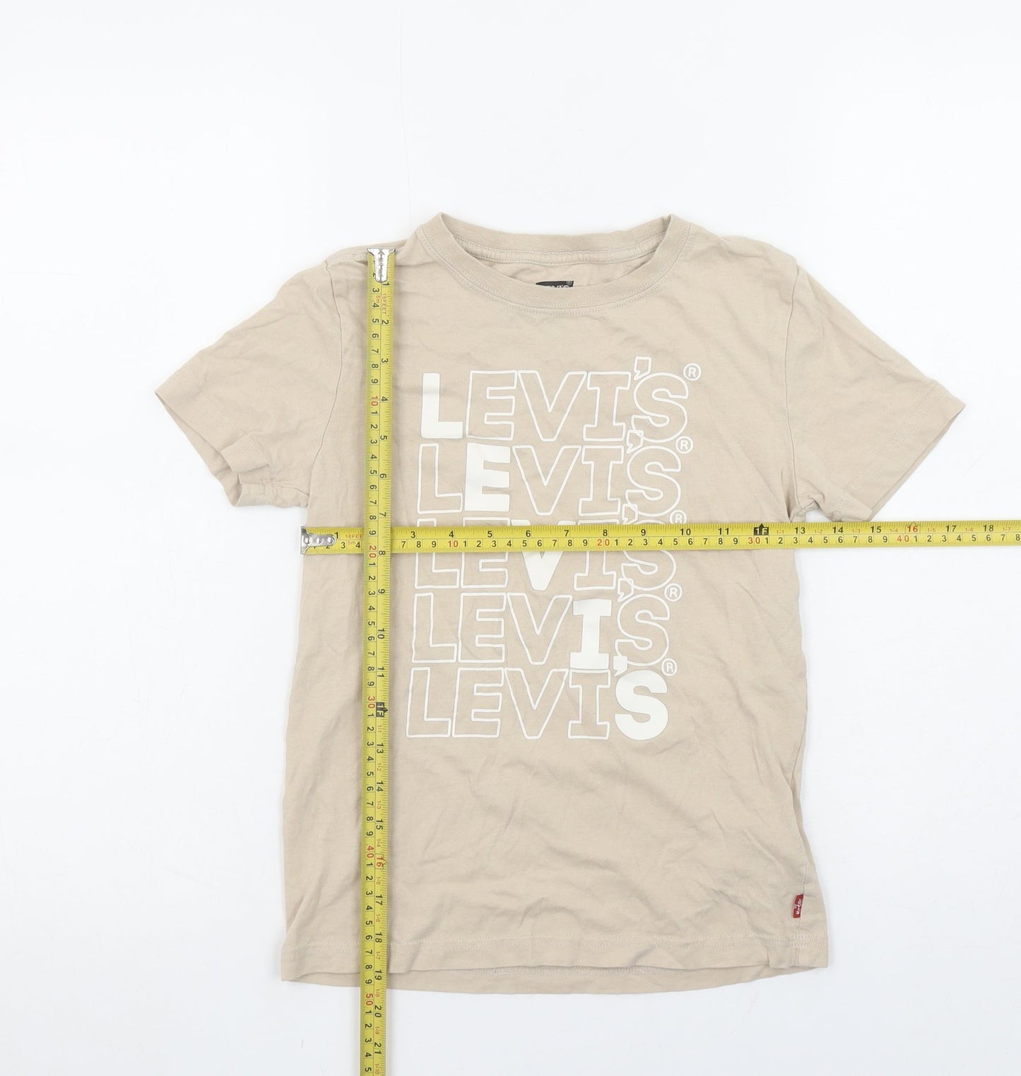 Boys UK Size 10 Years Levi's Beige Basic T-Shirt