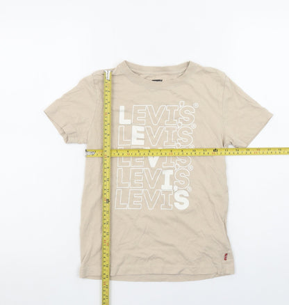Boys UK Size 10 Years Levi's Beige Basic T-Shirt